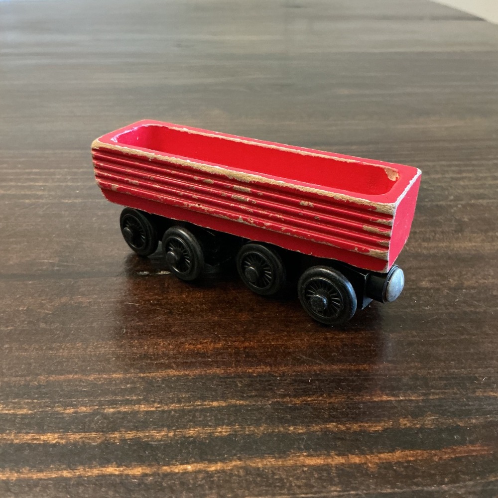 Thomas & Friends Wooden Railway Sawmill Log Car Red 8-Wheel Magnetic Train Toy